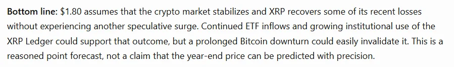 ChatGPT AI predicts XRP price at end of 2026.