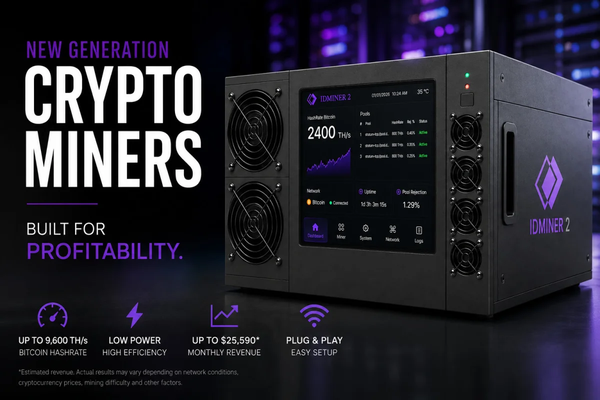 ASICID IDMINER Series Sets Out Hashrate and Power Options for Crypto Mining